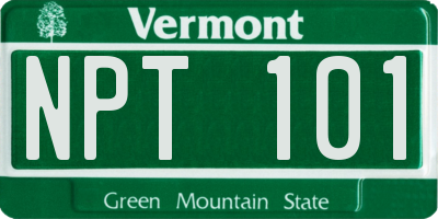 VT license plate NPT101