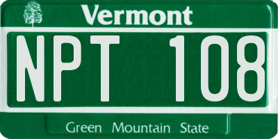 VT license plate NPT108