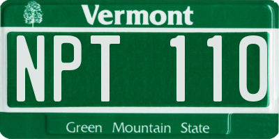 VT license plate NPT110