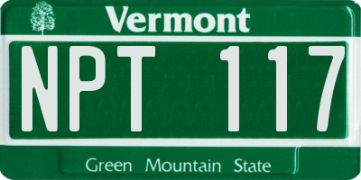 VT license plate NPT117