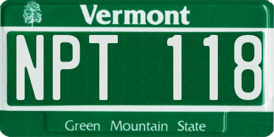 VT license plate NPT118