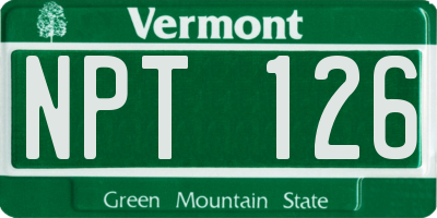 VT license plate NPT126