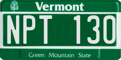 VT license plate NPT130