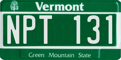 VT license plate NPT131