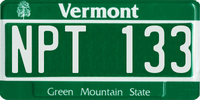 VT license plate NPT133