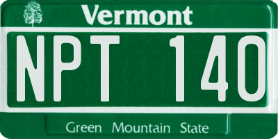 VT license plate NPT140