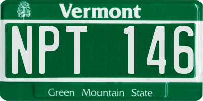 VT license plate NPT146