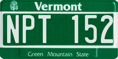 VT license plate NPT152