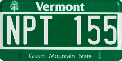 VT license plate NPT155