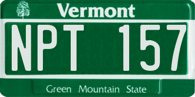 VT license plate NPT157