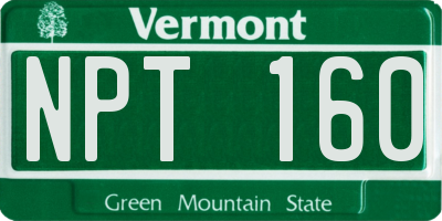 VT license plate NPT160