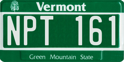 VT license plate NPT161