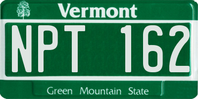 VT license plate NPT162