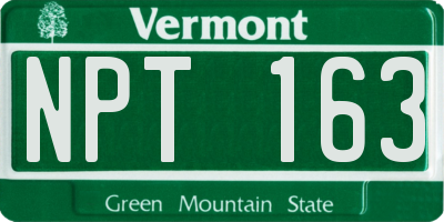 VT license plate NPT163