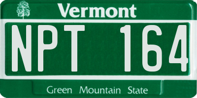 VT license plate NPT164
