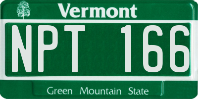 VT license plate NPT166