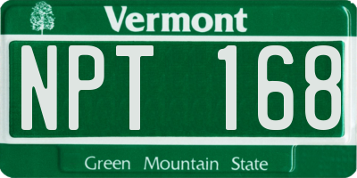 VT license plate NPT168