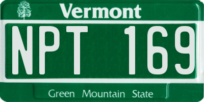 VT license plate NPT169