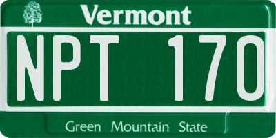 VT license plate NPT170