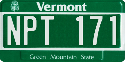 VT license plate NPT171