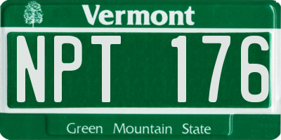 VT license plate NPT176