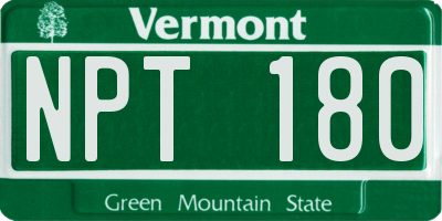 VT license plate NPT180