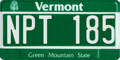 VT license plate NPT185