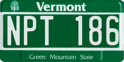 VT license plate NPT186