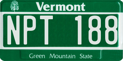 VT license plate NPT188