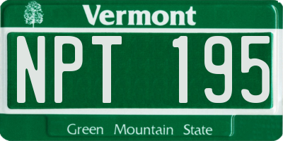 VT license plate NPT195