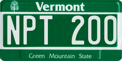VT license plate NPT200