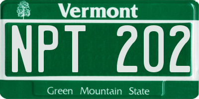 VT license plate NPT202