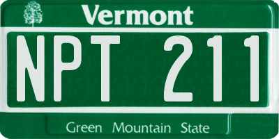 VT license plate NPT211