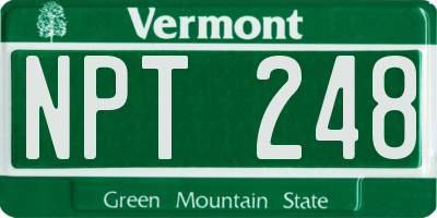 VT license plate NPT248