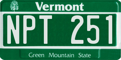 VT license plate NPT251