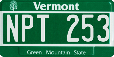 VT license plate NPT253