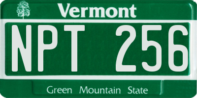 VT license plate NPT256