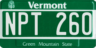 VT license plate NPT260
