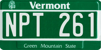 VT license plate NPT261