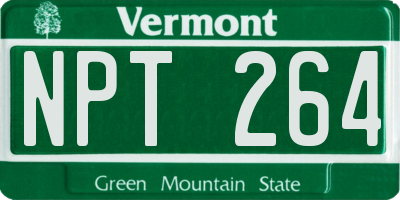 VT license plate NPT264