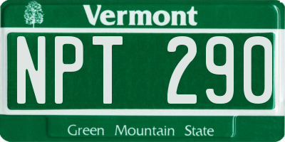 VT license plate NPT290