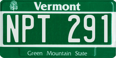 VT license plate NPT291
