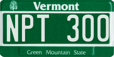 VT license plate NPT300
