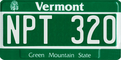 VT license plate NPT320