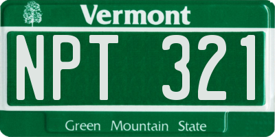VT license plate NPT321