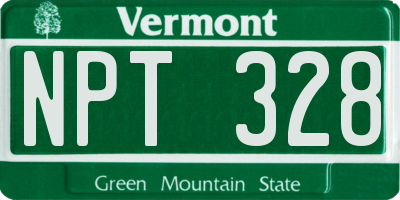 VT license plate NPT328