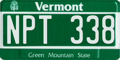 VT license plate NPT338