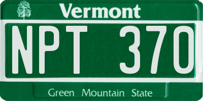 VT license plate NPT370