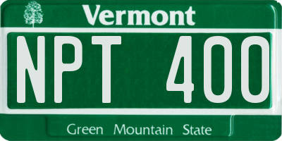 VT license plate NPT400