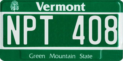 VT license plate NPT408